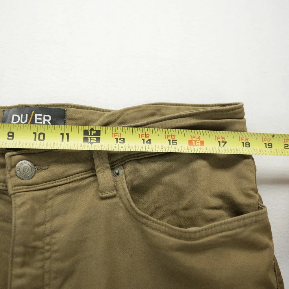 DU/ER No Sweat Pant Mens 36x30 Tobacco Khaki Brown Slim Performance Trousers